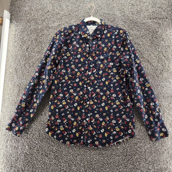 Penguin small blue floral long sleeve button up blouse 28.9651 - Picture 1 of 8